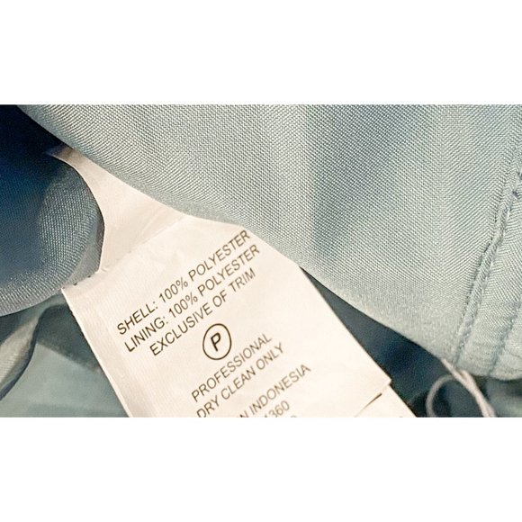 Kennedy Blue Halter Maxi High Waist Key Hole Back Light Blue Zip Dress Sz. 6 - Picture 8 of 8